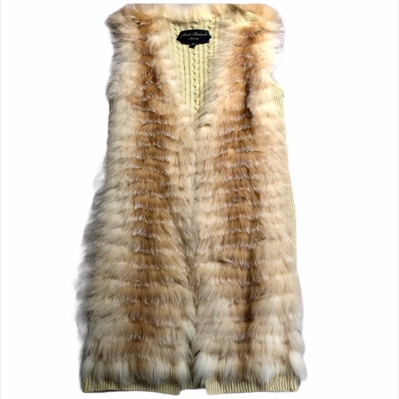 Linda Richards Jackets \u0026 Coats | Linda Richards Luxury Fur Vest Xs | Color: Cream | Size: Xs | Renego's Closet